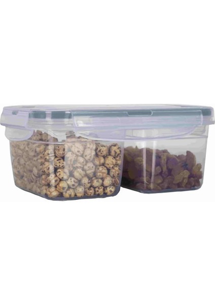 2 Bölmeli (0,45 Lt + 0,45 Lt) Saklama Beslenme Kabı Lunch Box