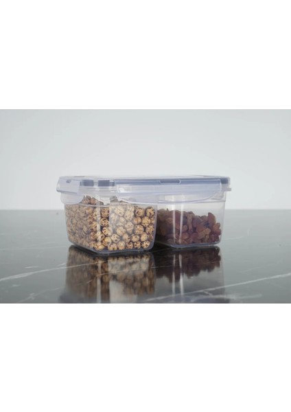 2 Bölmeli (0,45 Lt + 0,45 Lt) Saklama Beslenme Kabı Lunch Box