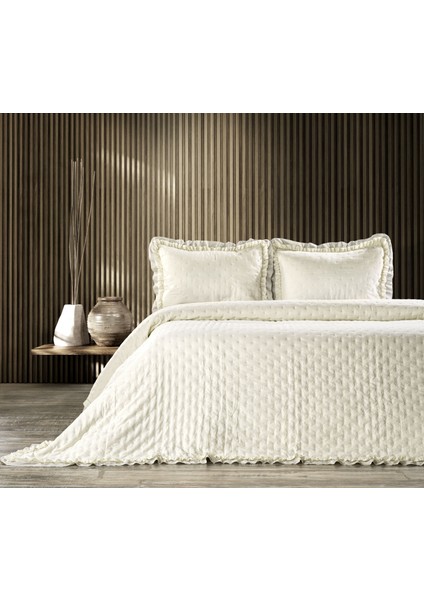 Lima Çift Kişilik Yatak Örtüsü Krem