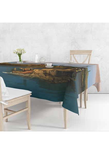 Istanbul Temalı Dijital Baskı Masa Örtüsü Alho_tblc-9 (140X260)