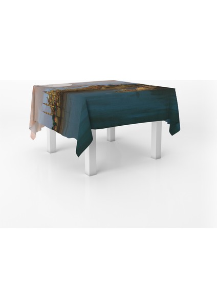 Istanbul Temalı Dijital Baskı Masa Örtüsü Alho_tblc-9 (140X260) fiyatları