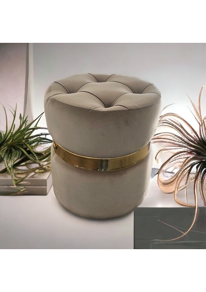 Puf Lüks Silinebilir Kumaş Kapitoneli Gold Detaylı fiyatları