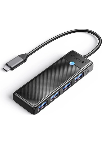 4 Portlu Type-C To USB 3.0 Yüksek Hızlı 5gbps Hub Çoklayıcı Siyah