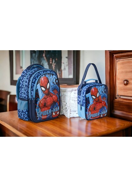 Spıderman Ilkokul Çantası Trıo Stand Tall ve Beslenme Çantası