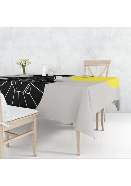 Aslan Temalı Dijital Baskı Masa Örtüsü Alho_tblc-28 (140X220)