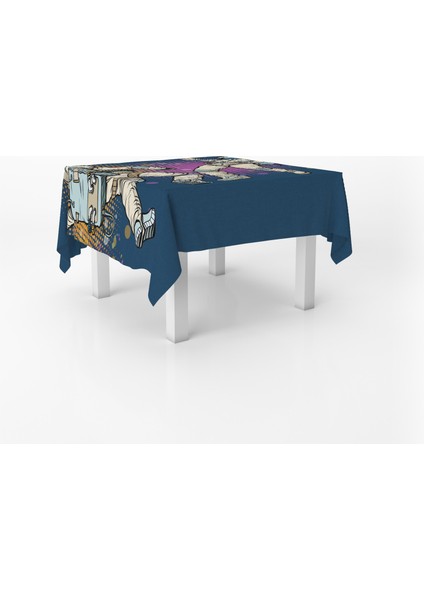 Astronot Temalı Dijital Baskı Masa Örtüsü Alho_tblc-29 (140X220) fiyatları