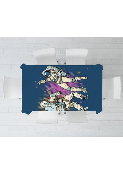 Astronot Temalı Dijital Baskı Masa Örtüsü Alho_tblc-29 (120X140) modelleri