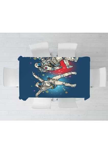 Astronot Temalı Dijital Baskı Masa Örtüsü Alho_tblc-30 (140X180) modelleri