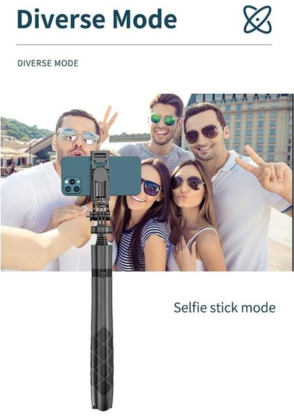 L16 Çok Amaçlı Tripod Selfie Kumandalı 153 cm Anroid Ios Go Pro Uyumlu