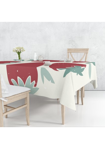 Çilek Temalı Dijital Baskı Masa Örtüsü Alho_tblc-37 (140X220)