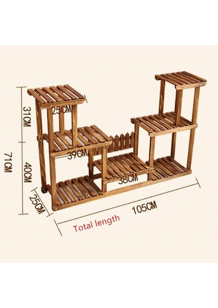 Ahşap Çiçeklik Rafı