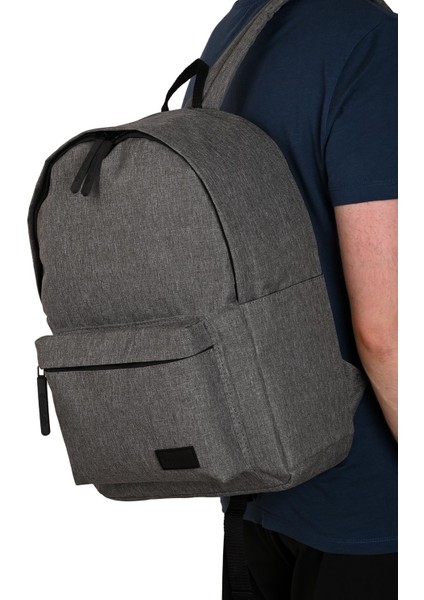 1001 Gri 15' Laptop Bölmeli Unisex Sırt Çantası