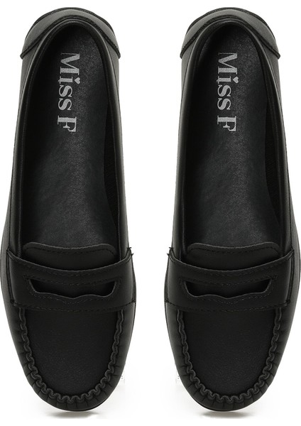 Miss F DW23004 3pr Siyah Kadın Loafer