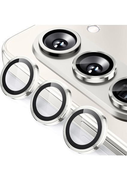 Samsung Galaxy Z Fold 5 Uyumlu Metal Temperli Cam Lens Koruyucu