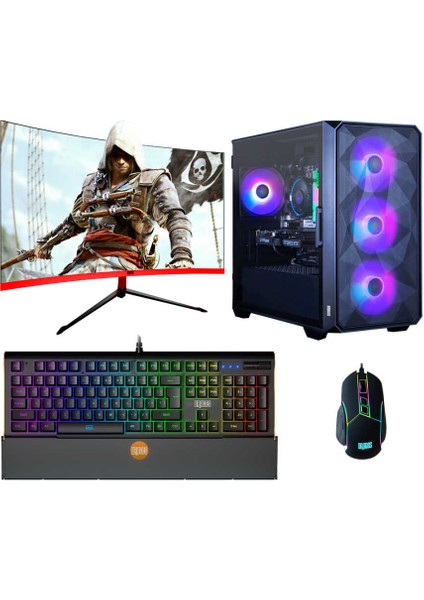 TX4198 Intel Core I7 10700F 16GB Ram 1tb Nvme 8gb RX580 256BIT 27 Inç Curved 165Hz Freedos Oyun Bilgisayarı