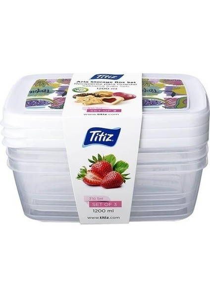 AP-9257 Aria Saklama Kabı 850 ml 3'lü Set