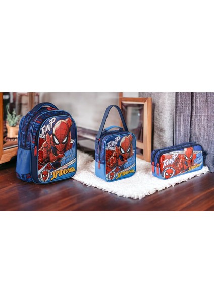 Spiderman Ilkokul Çantası Loft Wallcrawler,beslenme Çantası ve Kalem Kutu