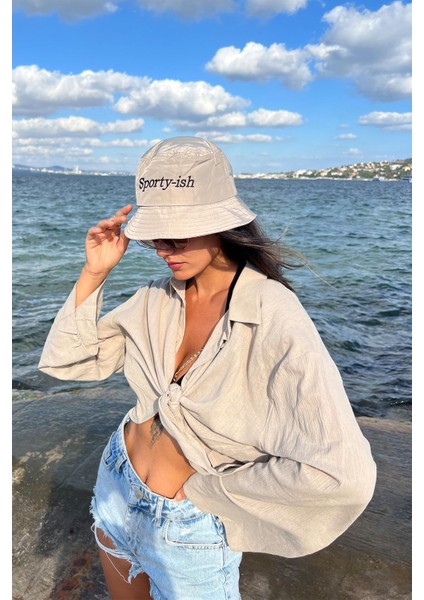 Sporty Nakışlı Safari Şapka
