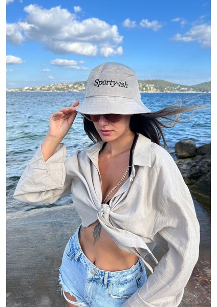 Sporty Nakışlı Safari Şapka modelleri