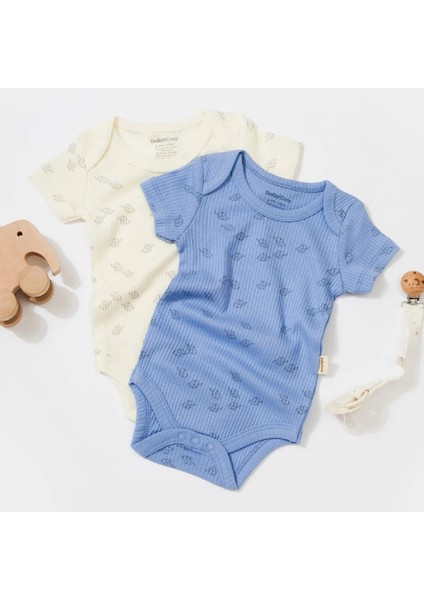 Babycosy Organic Cotton 2 Li Kısa Kollu Bebek Zıbın Atlet CSYM1121