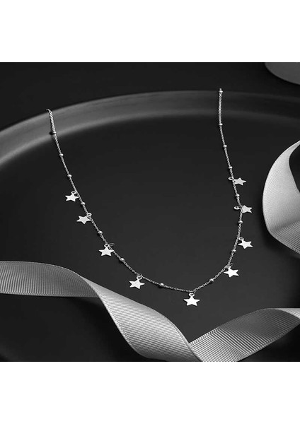 925 Ayar Gümüş Yıldızlı Dorika Kadın Gümüş Kolye fiyatları