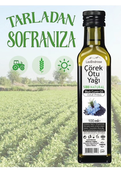 Çörekotu Yağı 100ML - Çörek Otu Yağı 100ML - Soğuk Sıkım %100 Saf