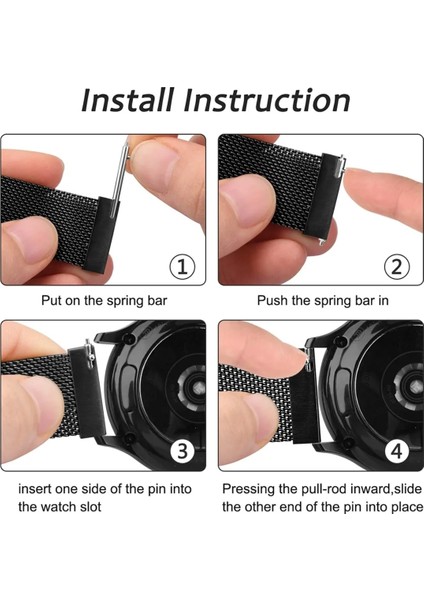 Huawei Watch Gt2 42MM /gt3 42MM Uyumlu 20MM Mıknatıslı Metal Hasır Kordon Manyetik Metal Hasır Örgü fırsatları