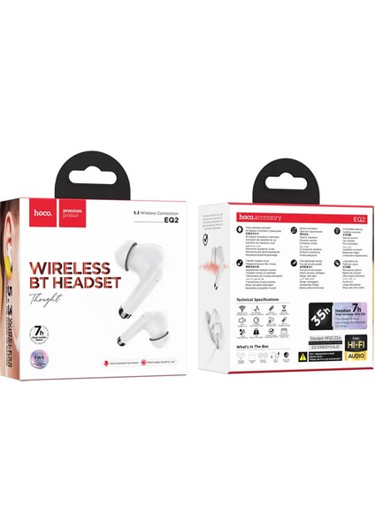 Eq2 Tws Kablosuz Bluetooth 5.3 Kulakiçi Kulaklık