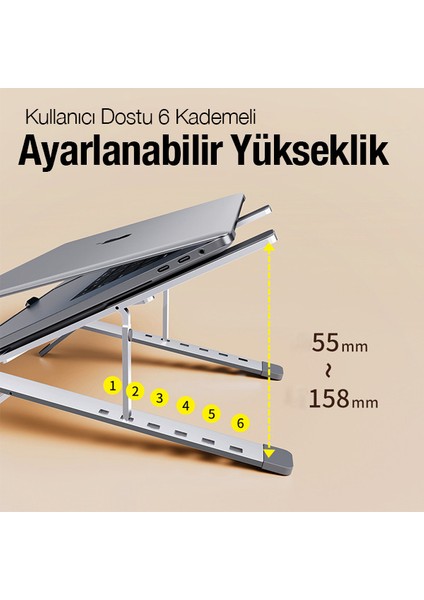 Mc N3-2 Katlanabilir Metal Masaüstü Laptop Standı