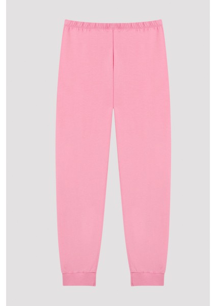 Kız Çocuk Pinky Monster Ck Uuzn Kollu 2'li Pijama Takımı