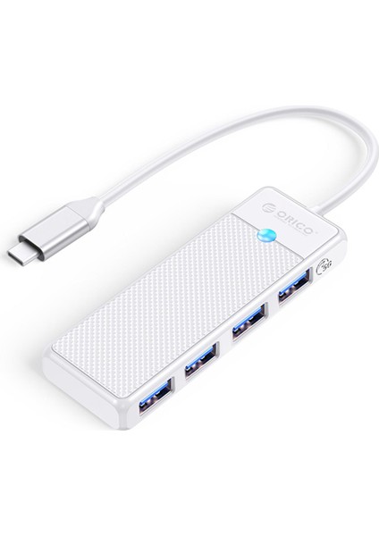 4 Portlu Type-C To USB 3.0 Yüksek Hızlı 5gbps Hub Çoklayıcı Beyaz