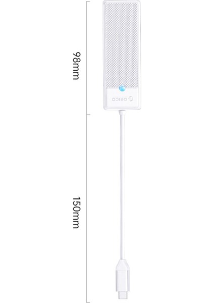 4 Portlu Type-C To USB 3.0 Yüksek Hızlı 5gbps Hub Çoklayıcı Beyaz