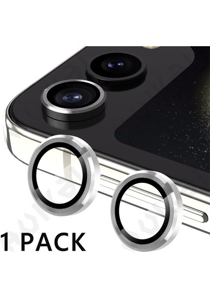 Samsung Galaxy Z Flip 5 Uyumlu Metal Temperli Cam Lens Koruyucu