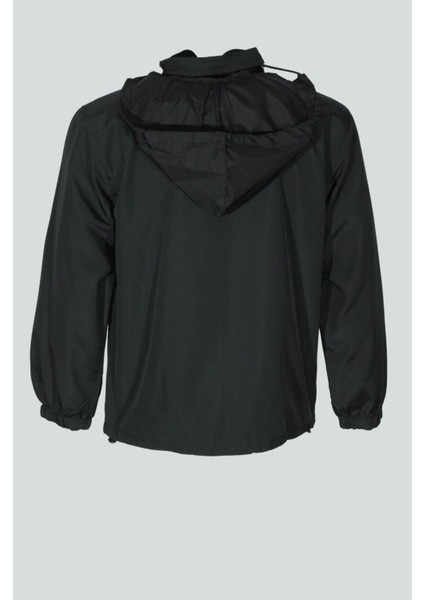 Yağmurluk File Astarlı Kapşonlu Siyah Erkek modelleri