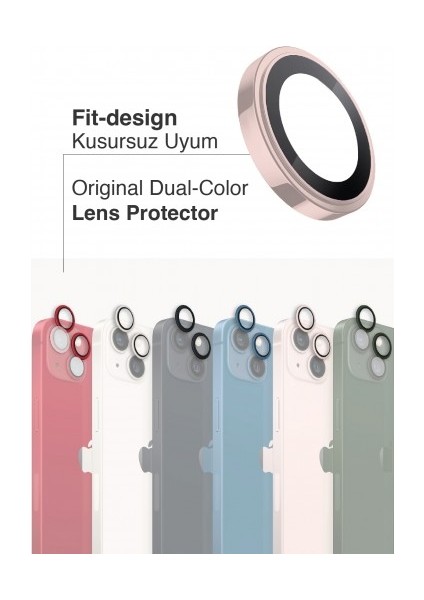 Iphone 13 Kamera Lens Koruyucu Pink
