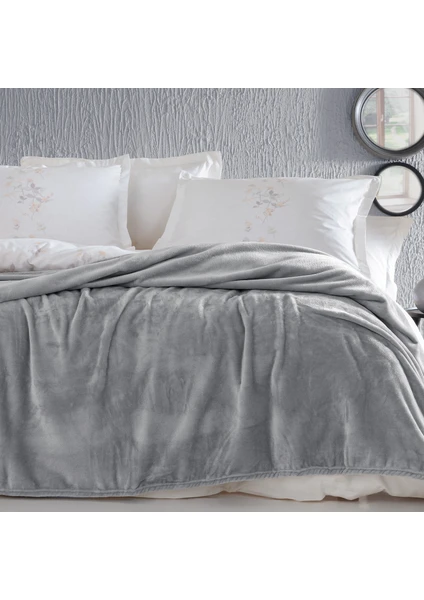 Bedding Olenna Tek Kişilik Wellsoft Battaniye - Açık Gri