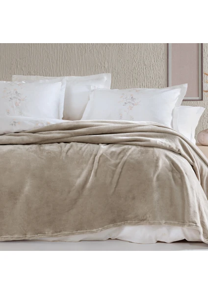 Bedding Olenna Çift Kişilik Wellsoft Battaniye - Bej