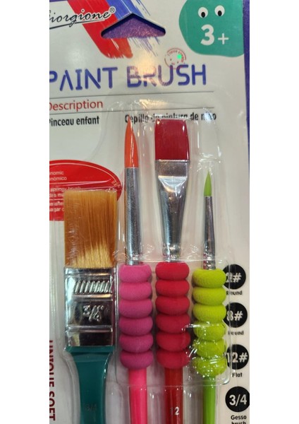Paint Brush 4 Pcs Resim Fırça Seti 4'lü