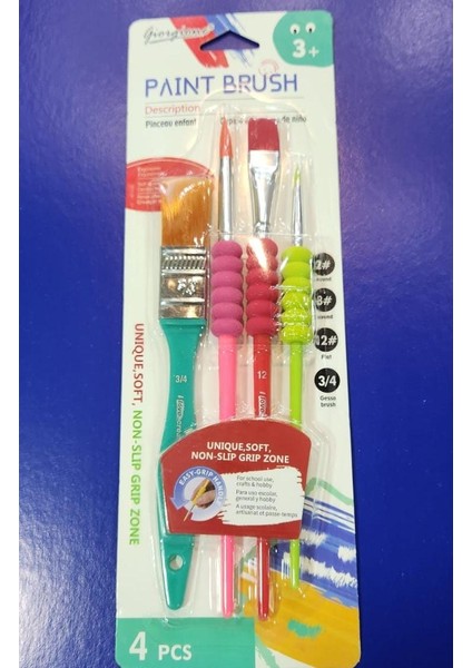 Paint Brush 4 Pcs Resim Fırça Seti 4'lü