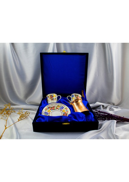 2'li Altın Yaldızlı Cezveli Fincan Takımı