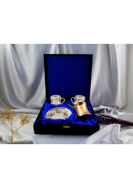 2'li Altın Yaldızlı Cezveli Fincan Takımı