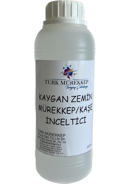 Kaygan Zemin Kaşe Mürekkebi Çözücü Sıvı 500 Ml.