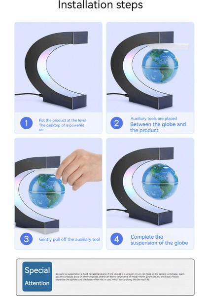 Manyetik Kaldırma Küresi Dönen Mezuniyet Hediyesi Yenilik Masaüstü Ev Ofis Yaratıcı Hediye Süs (Yurt Dışından)