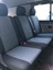 Volkswagen Transporter T5 Uyumlu 5+1 Koltuk Kılıfı - Bej - Siyah 3