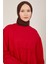 Beli ve Kolu Fırfırlı Pamuk Elbise 23Y9651 Kiraz 1