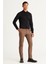 ALTINYILDIZ CLASSICS Erkek Camel Slim Fit Dar Kesim Yan Cep Pamuklu Esnek Rahat Armürlü Pantolon 3