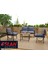 Merkür Model Balkon Cafe Bahçe Takımı Metal Koltuk Takımı Bahçe Mobilyası Çay Seti 2+1+1+Sehpa 1