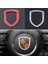 İdeal Aksesuar Porsche Taşlı Direksiyon Logosu Kristal Porsche Stone Steering Wheel Logo Crystal Arma Logo 5