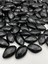 100GR Siyah Renk Büyük Metalize Badem Boncuk, Aksesuar, Takı Çanta Boncuğu (100GR,~20 Adet) 1