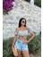 Omuzdan Baglamalı Crop Bluz 4